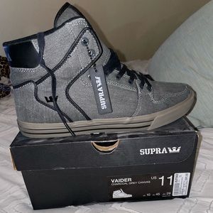 Supra Charcoal Gray Vaider Sneakers